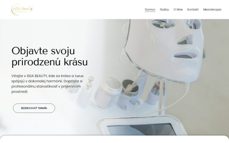 Issa Beauty – web kozmetického salónu v Slovenskom Grobe