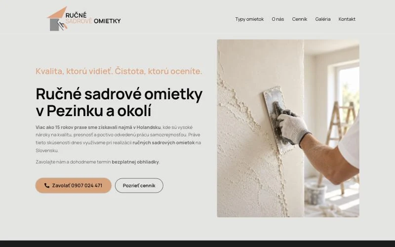 KUBUSBAU – web ručných sadrových omietok
